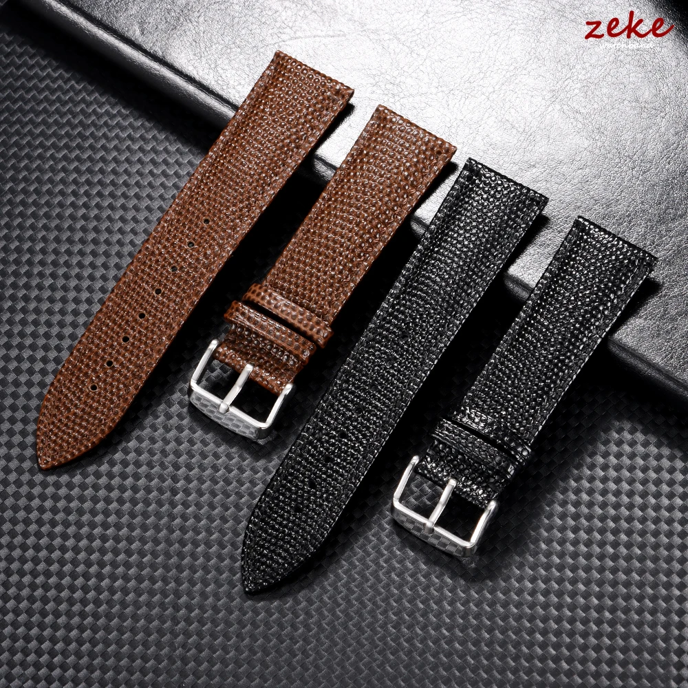 Lizard Print Genuine Leather Watch Band 14mm 16mm 18mm 19mm 20mm 21mm 22mm Replacement Bracelet Belt Men Women Watch Accessories