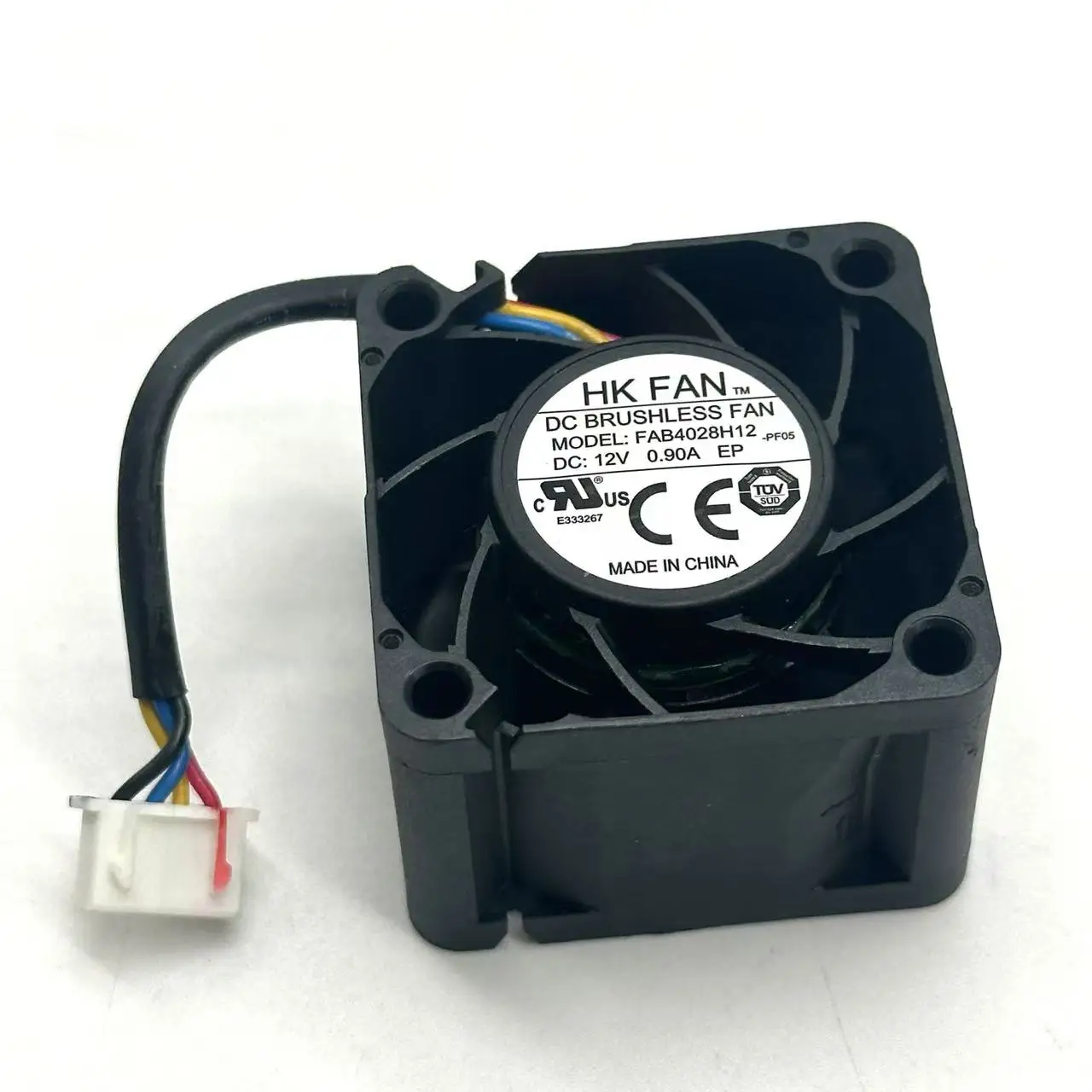 HK FAN FAB4028H12 DC 12V 0.90A 40x40x28mm 4-Wire Server Cooling Fan