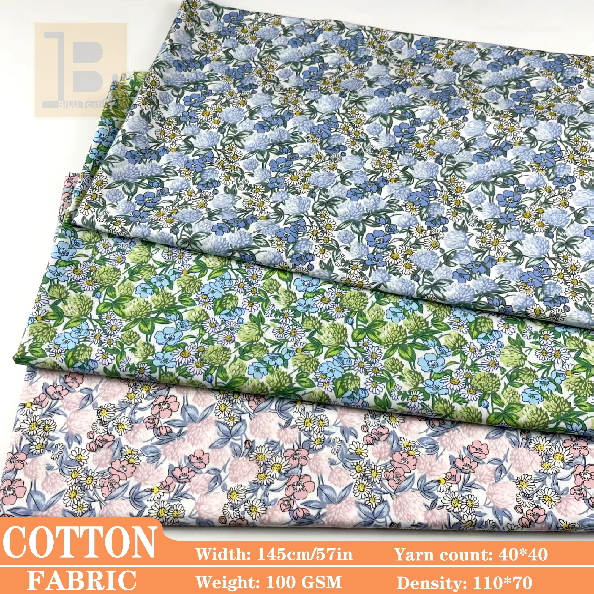 

Хлопковая поплиновая ткань 100*145 см — 40s Tana Lawn Like Liberty Style с цветочным принтом для платьев, рубашек и шитья своими руками (на метр)