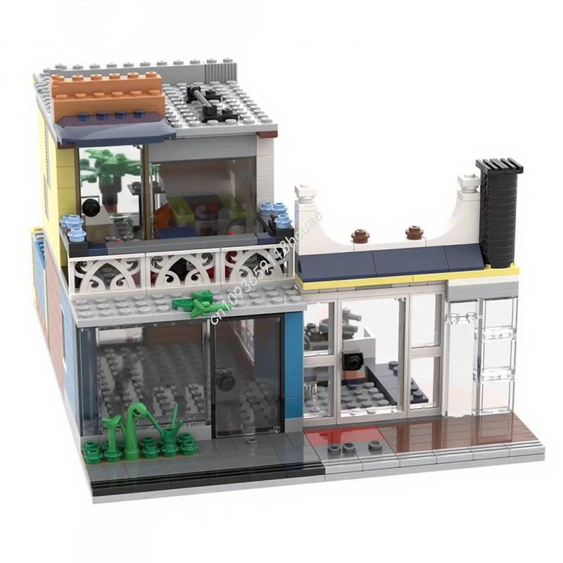 

398pcs MOC townhouse alternative nan Model Building blocks craft toys Assemble Birthday creative Kids Brick Christmas gifts