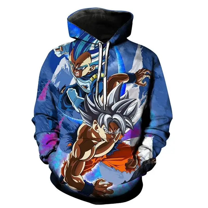 Dragon Ball Cartoon Men\'s Fashion Hoodie Comic Goku 3D Printed Hoody Casual Cool Children\'s Clothes