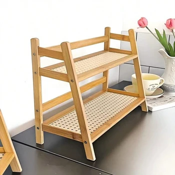 Bamboo Two-Tier Storage Rack 1