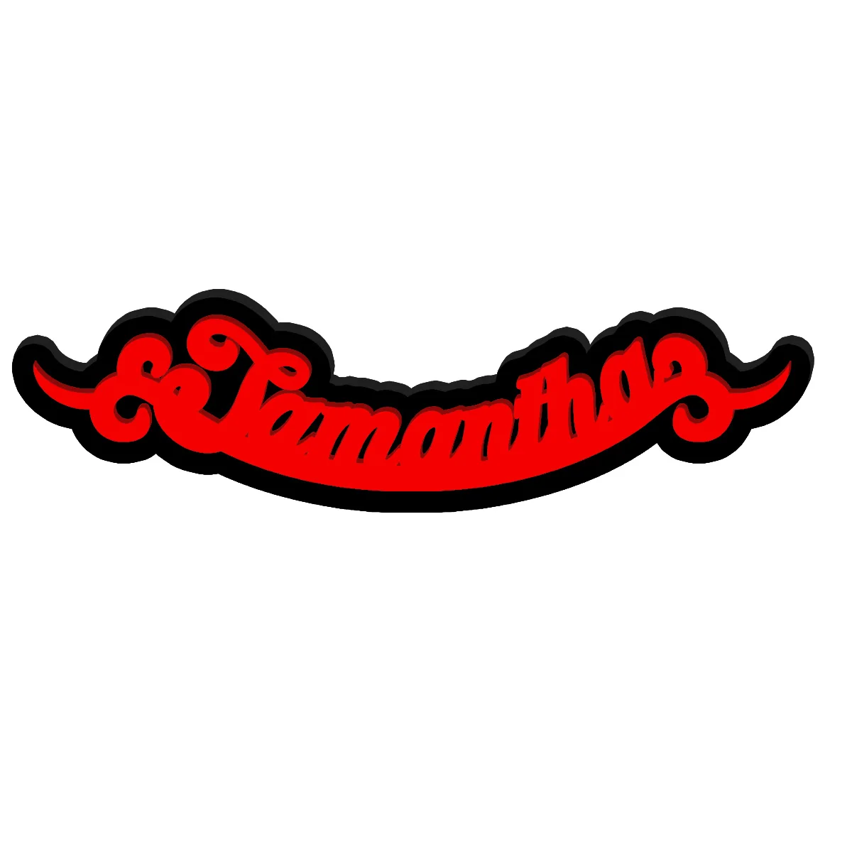 Vintage Flourish Script Acrylic Car Sticker, Custom Name Letter Decal Waterproof Auto Body Badge for Car Styling & Home Decor view 6