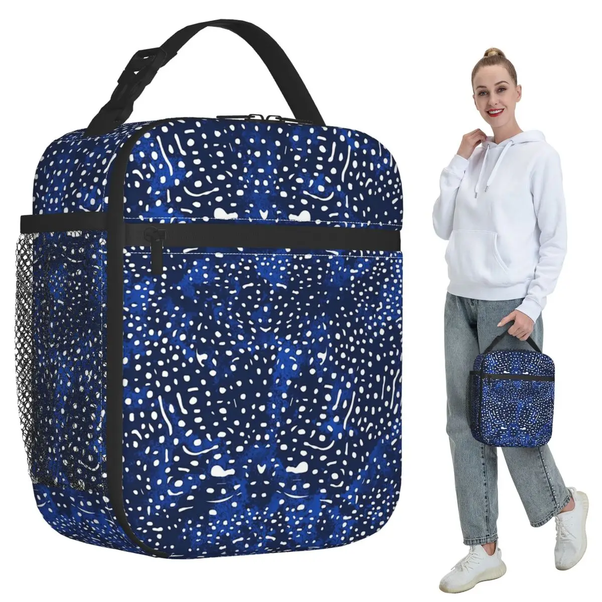 Whale Shark Skin Design Insulated Lunch Bag for Women Office Cooler Thermal Food Box Tote Leakproof Lunch Boxes Container