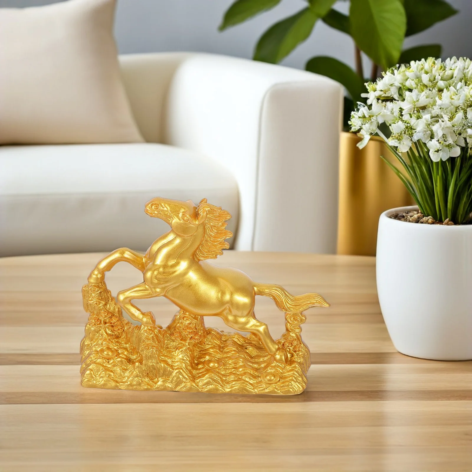 

Resin Horse Statue Home Decor Statues Animal for Elegant Sculpture Table Ornament Figurines Decors