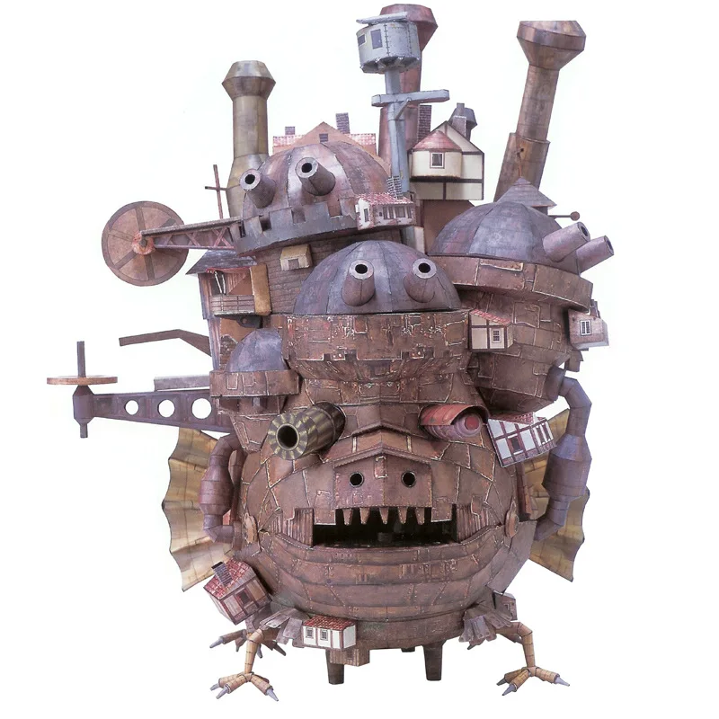 Château en mouvement de Howl 50cm, bricolage 3D, maison en papier fou, modèle de Puzzle, carte éducative faite à la main, ensembles de construction, scènes d'anime cadeaux