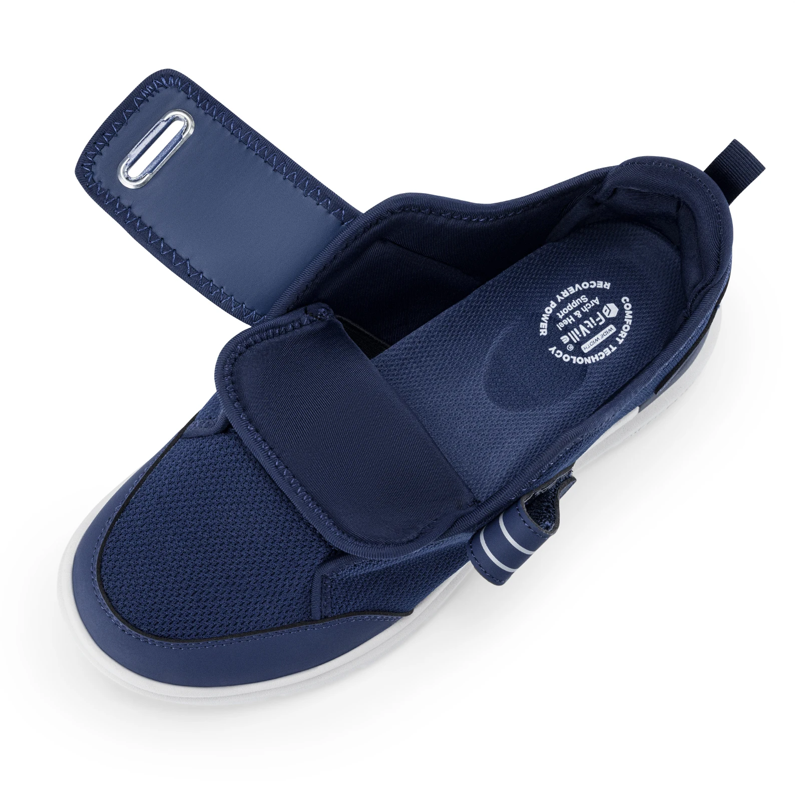 FitVille Diabetic Shoes for Men Extra Wide, Hook and Loop Walking Shoes for Elderly for Swollen Feet Foot Pain Relief Neuropathy