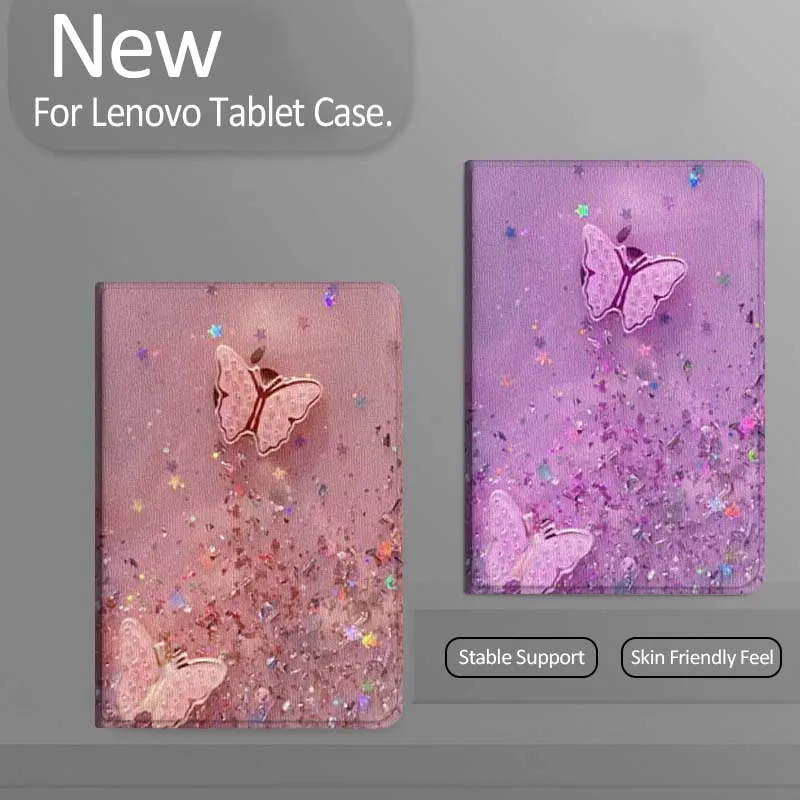 

Luxury Sparkling Butterfly For Xiaoxin Lenovo Tab Pad K11 K10 M10 P11 3rd Plus Pro Legion Y700 Y900 Gen4 2 Tablet Case Gift