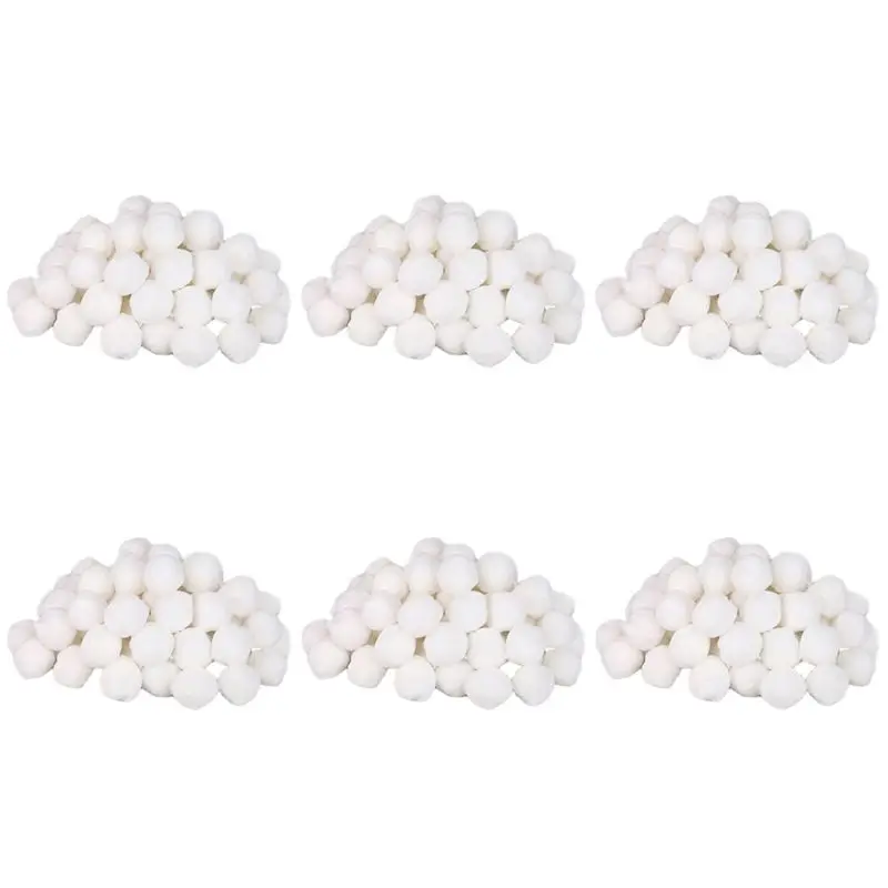 ABRE-6X Swimming Pools Filter Balls Wet Dry Cotton Canister Clean Fish Tank Filter Material Water Purification Fiber 200G