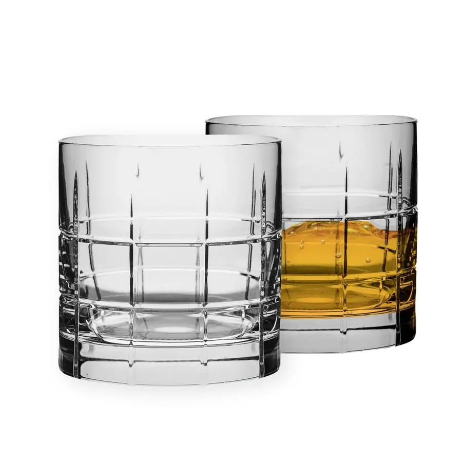 

Street Double Old Fashioned Glass Set of 2 11.5 Fl. Oz., Royal Peak Design, Glassware for Whiskey, Bourbon, Gin, Serving Cocktai