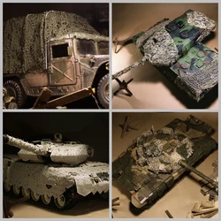 1/16 Henglong Tank Model Car Camouflage Net Scene Cover Net Large Size Ultra-Thin Camouflage Cloth Decorative Use