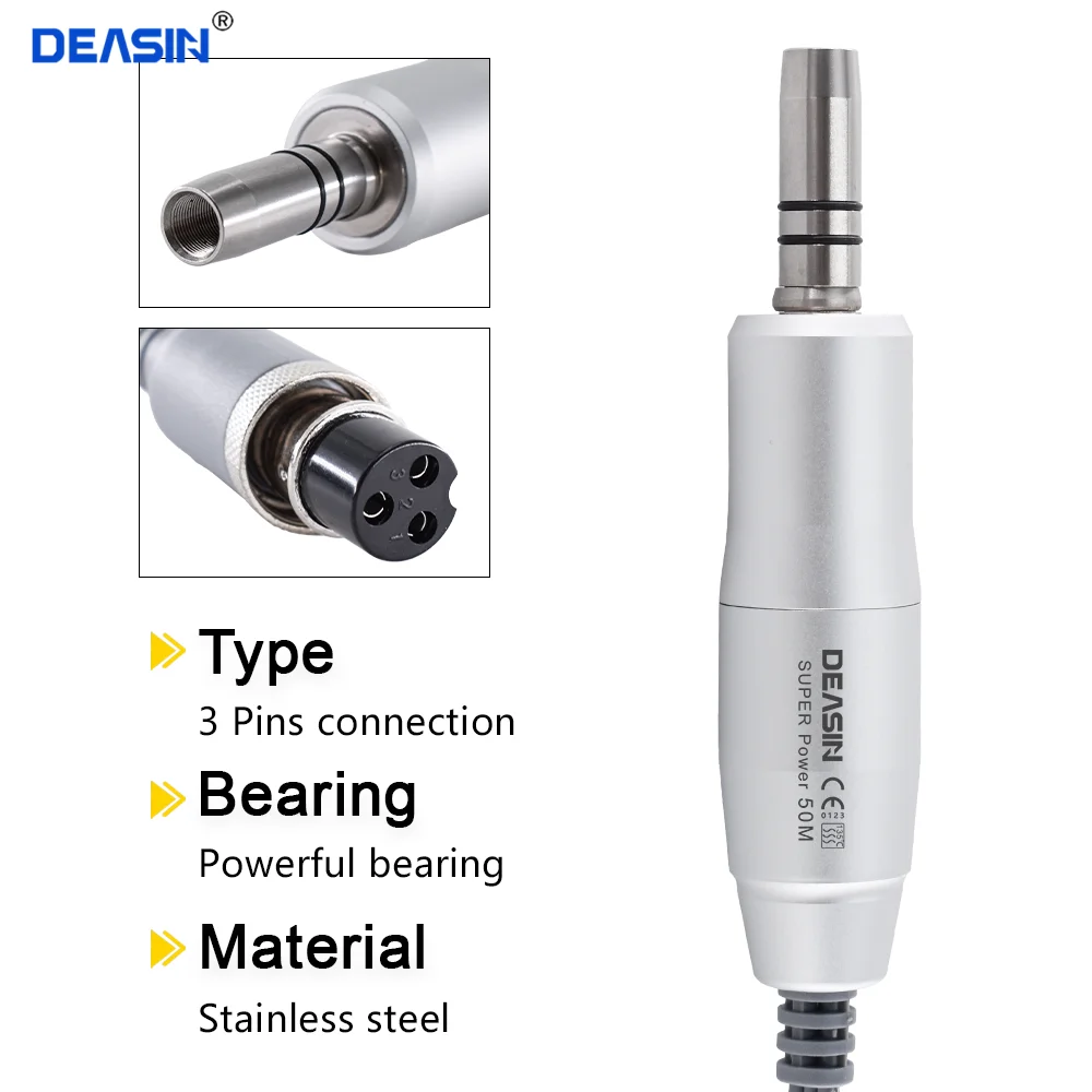 Dental Lab E-type brushless Electric Micro Motor 50000 RPM for Straight Contra Angle Handpiece For Micromotor Polisher