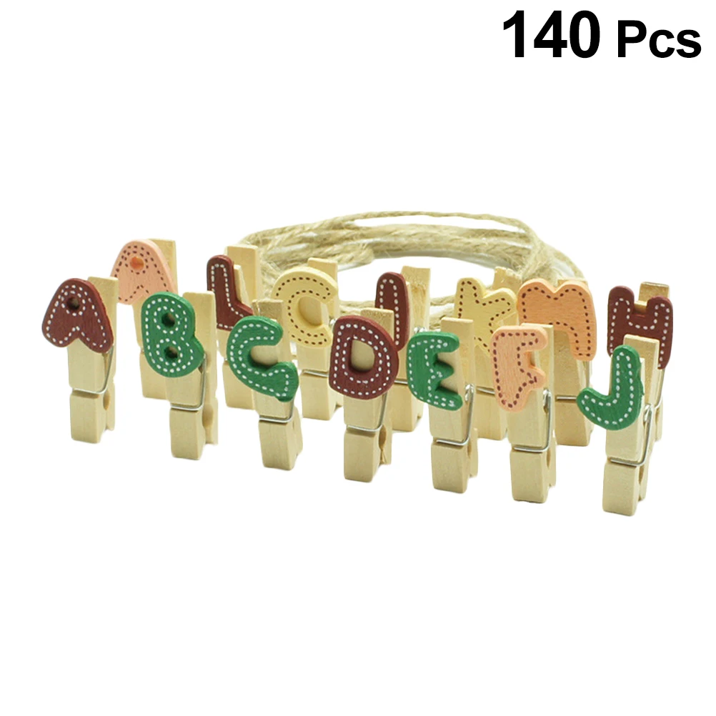 

140 шт. деревянные прищепки, мини-колышки для фотобумаги для фотографий, ремесел, украшения для дома и офиса, мультяшные деревянные зажимы, подарки
