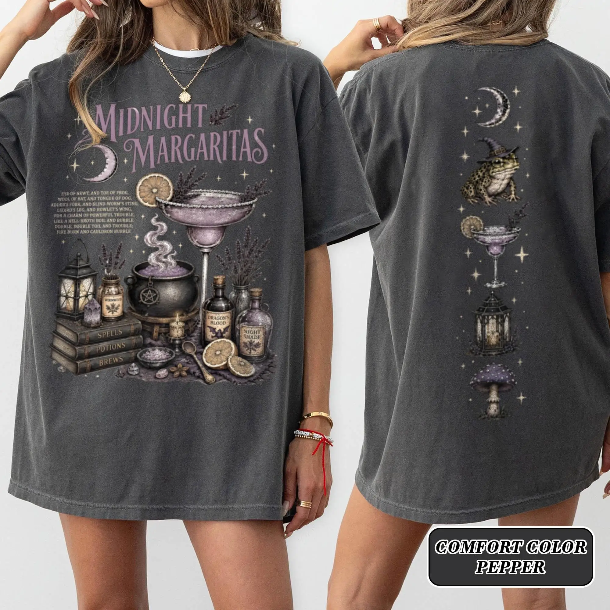 Vintage Midnight Margaritas Two Side Shirt, Practical Magic 2 Tee, Owens Sisters Witchy Halloween Shirt