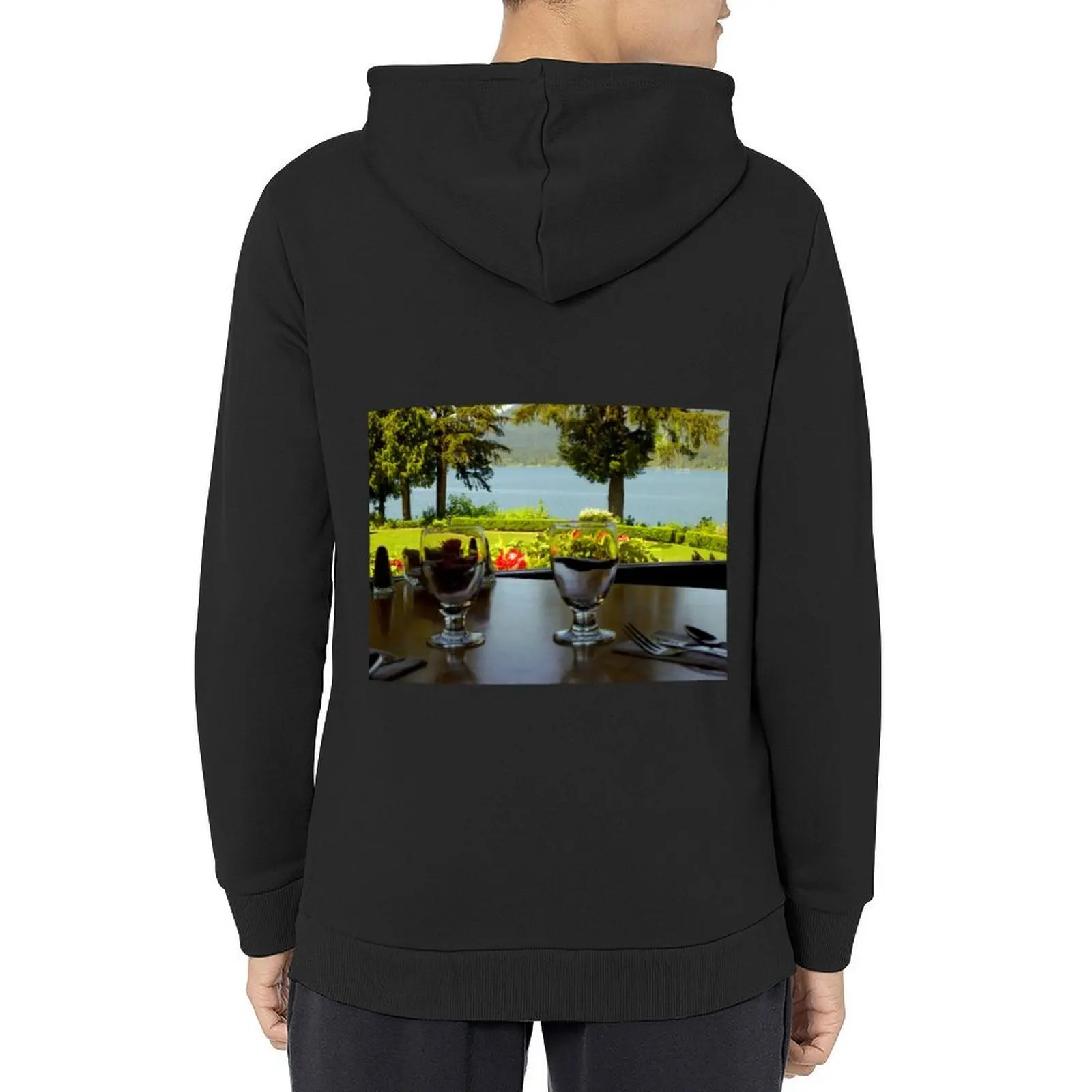 

Table For Two at Lake Quinault Lodge Hoodie autumn clothes men's autumn clothes mens clothing hoodies for men