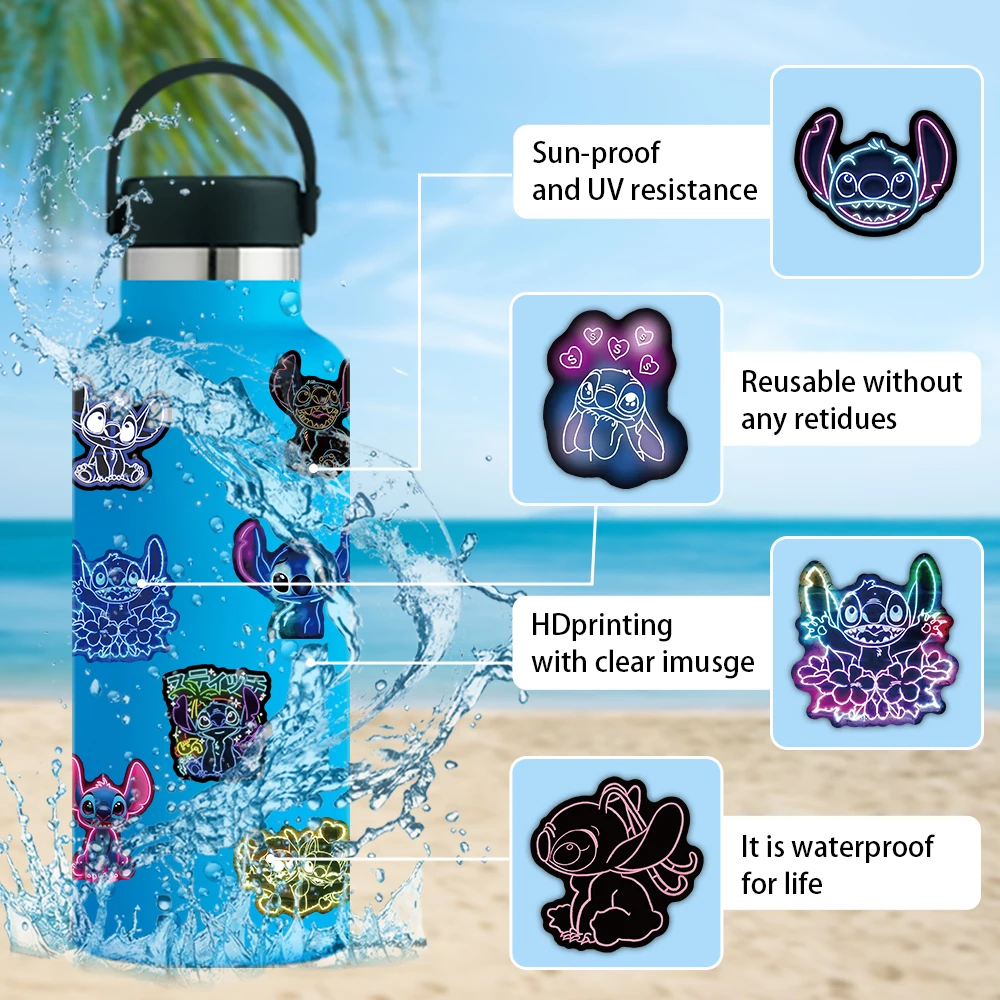 10/30/50 個新しいディズニー漫画クールステッチステッカースーツケーススクラップブッキング電話ラップトップ文具子供のおもちゃステッカー