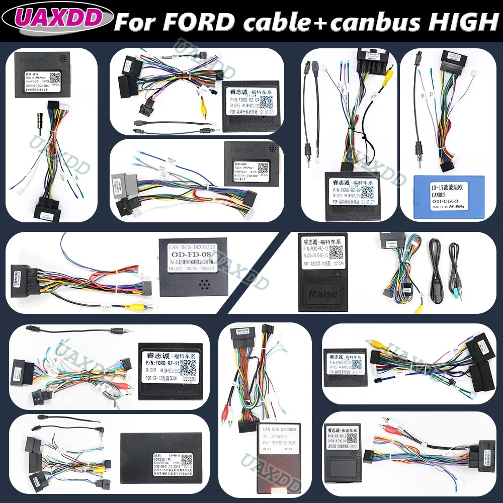 

FOR FORD Transit decoder canbus box F150 F250 Territory Mondeo FIGO KA RANGER FUSION Fiesta Kuga Edge S-MAX Taurus cable harness