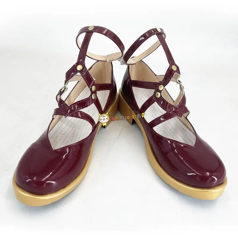 Houshou Marine Cosplay Shoes PU Leather Shoes Halloween Party Boots Anime Accessories Cosplay Props Custom Made