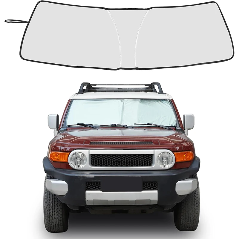 

Для Toyota FJ Cruiser 2007-2021 Складная автомобильная солнцезащитная козырек для переднего окна, автоматическая защита от солнца, блоки, аксессуары для УФ-лучей