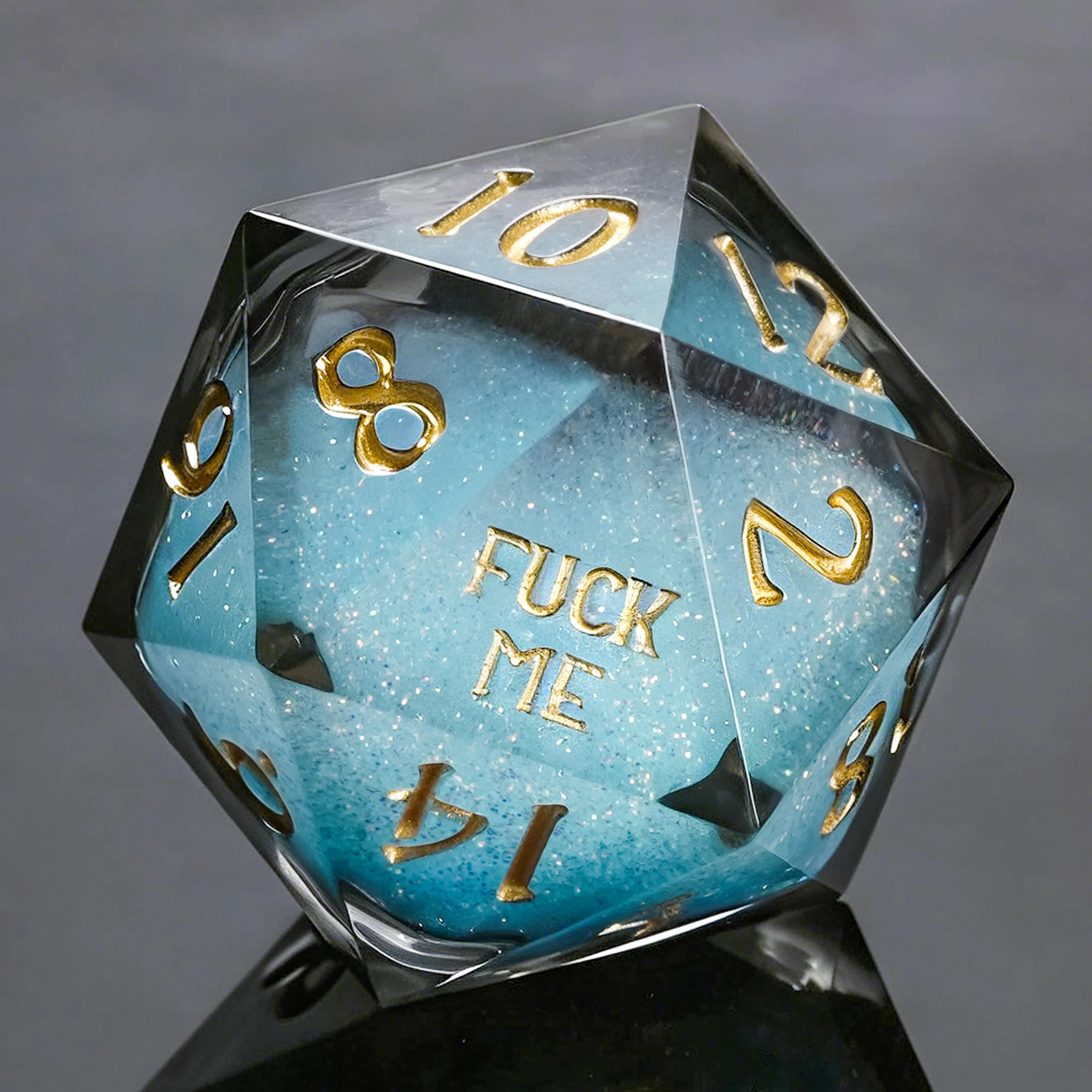 

1-7Pcs DND Dice Set Liquid Core Dice Resin Dice Multi-sided Polyhedral Blue Dice for D&D Game COC Role Playing RPG Table