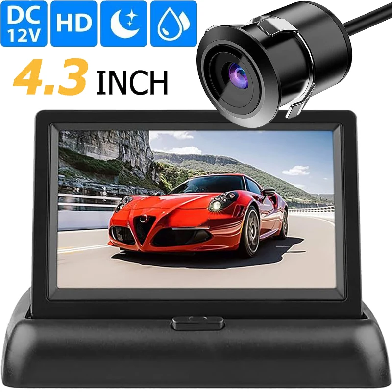 

4.3 Inch Car Rear View Camera With Monitor For Vehicle Video Parking Waterproof Reversing Backup Camera Screen Easy Installation