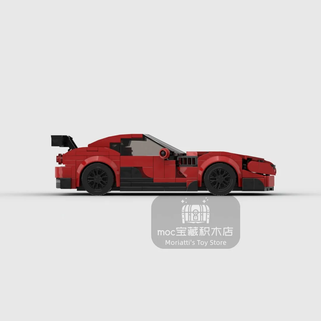 MOC Ferraried 812 GTS V12 racing sports car Vehicle Speed Champion Racer Building Blocks Brick Creative Garage Toys for Boys