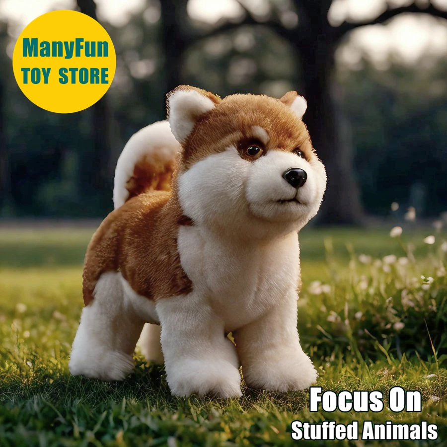 

Brown Husky Plush Toy - Lifelike Siberian Husky Stuffed Animal, Realistic Eskimo Dog Plushie, Dog Simulation Doll For Collectors