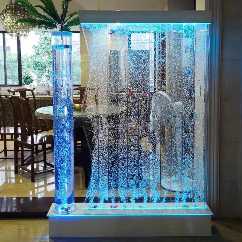 

custom.Customized Modern LED Glowing Bubble Wall Screen Acrylic Floor Standing Room Divider Printed Design Room Partition