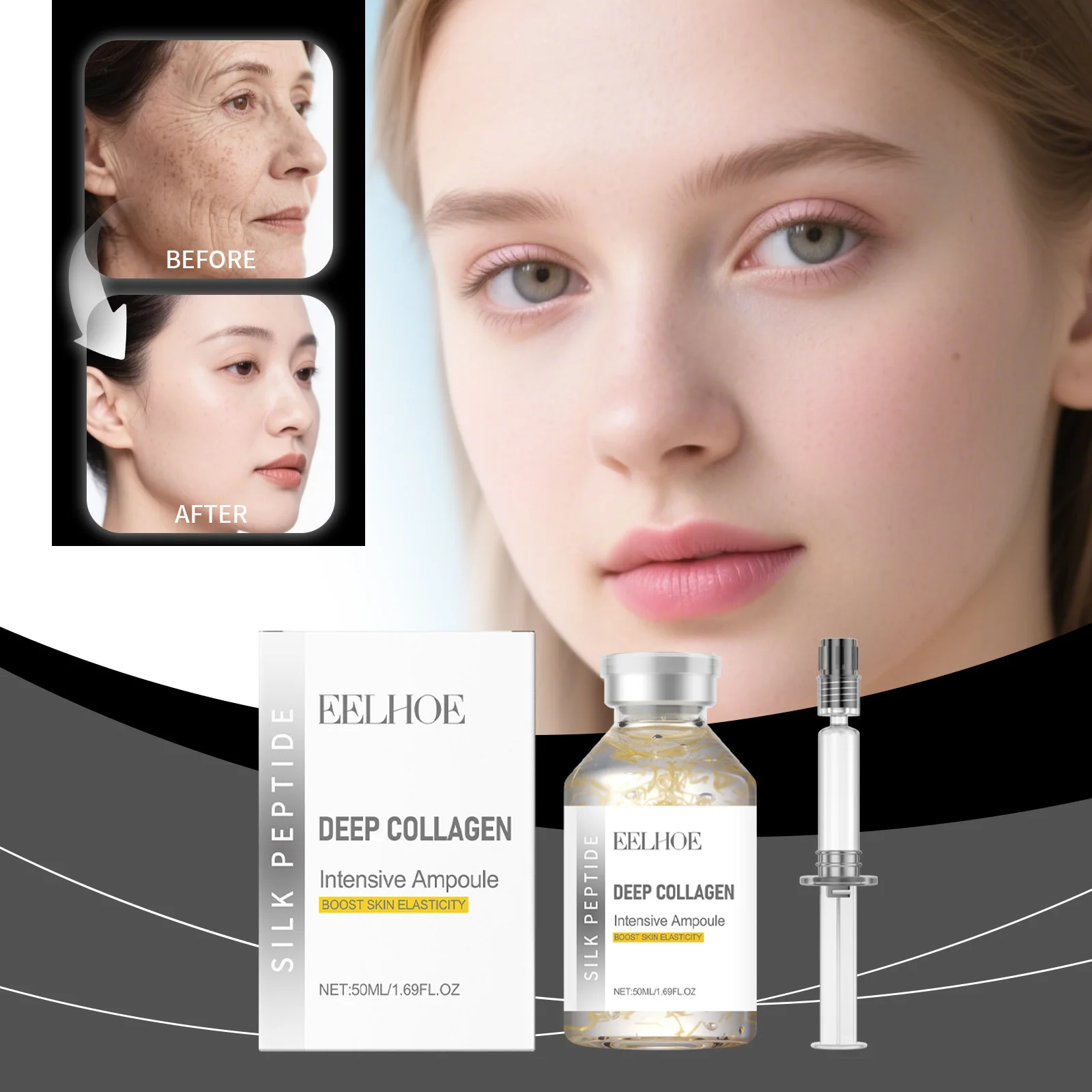 Hyaluronic Acid Facial Essence Deep Moisturizing Facial Skin Essence Korean Skin Care Products 50ML