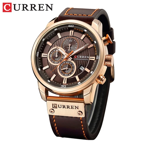 Relojes CURREN de cuarzo con fecha a la moda para hombre, relojes de marca superior de lujo para hombre, cronógrafo deportivo, reloj de pulsera para hombre, reloj Hodinky Masculino