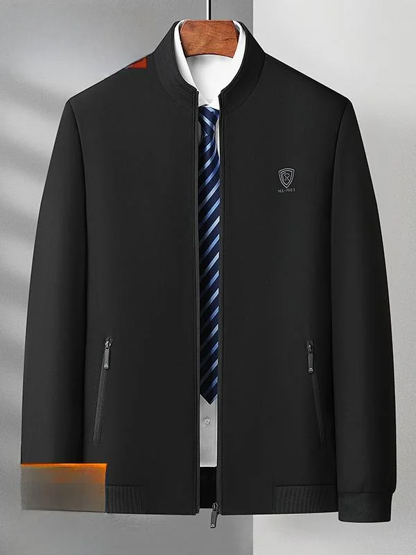 

Новая мужская демисезонная куртка свободного кроя с воротником-стойкой для мужчин среднего возраста, ветрозащитная, в деловом стиле, для мужчин-пап