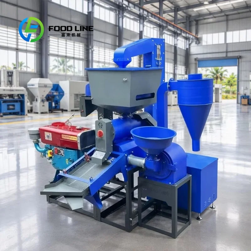 Customize 500-600kg/H Small Rice Milling Machine Paddy Rice Husking and Whitening Machine for Farm and Small Rice Mill Business