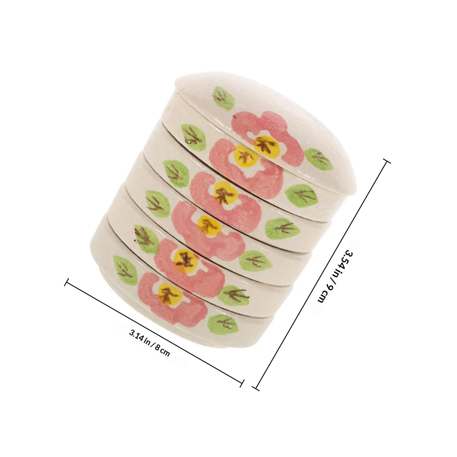 Ceramic Palette Watercolor Mixing Tray with Lid Lightweight Space-Saving Vintage Aesthetic Design for Artists Empty Paint Color