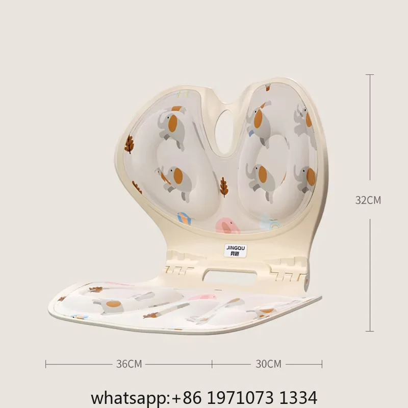 Folding Seat Sitting Posture Memory Cotton Cushion Correction Chair Cushion Back Lumbar Support for Kids Office Back Pain Relief