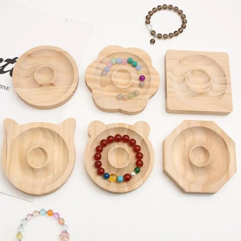 متعددة الأغراض قلادة سوار صينية عرض خشبية بسيطة خشب متين صينية تخزين المجوهرات أداة عرض المجوهرات عالية الجودة