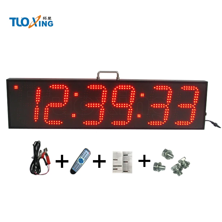 High quality 8 inch 6 digits led digital large countdown timer