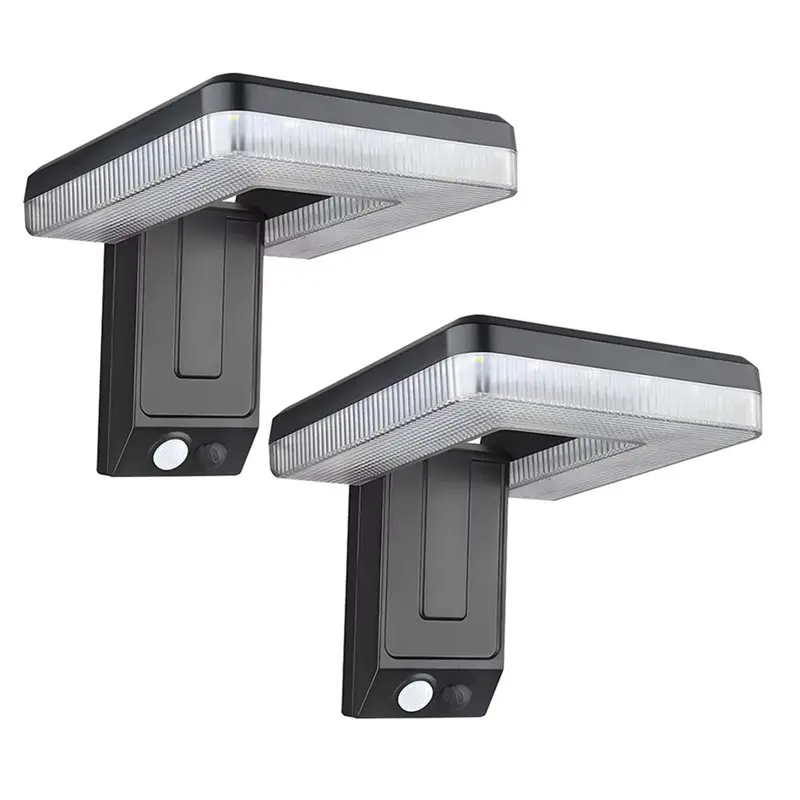 Lightweight Security Lighting Solar Outdoor Led Wall Lamp 2Pcs Courtyard With 3 Modes Waterproof Motion Sensor Street Light Gard