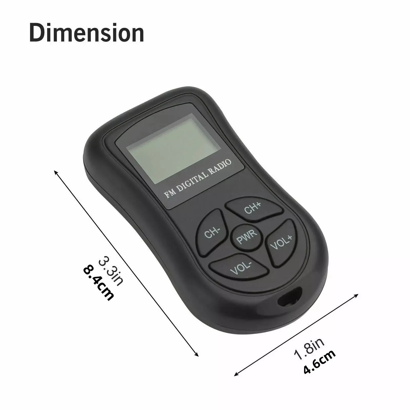 Portable Digital FM Radio with DSP Chip Auto Scan Earphone Jack 2 AAA Batteries for Conference Meeting Rehearsal Outdoor Travel