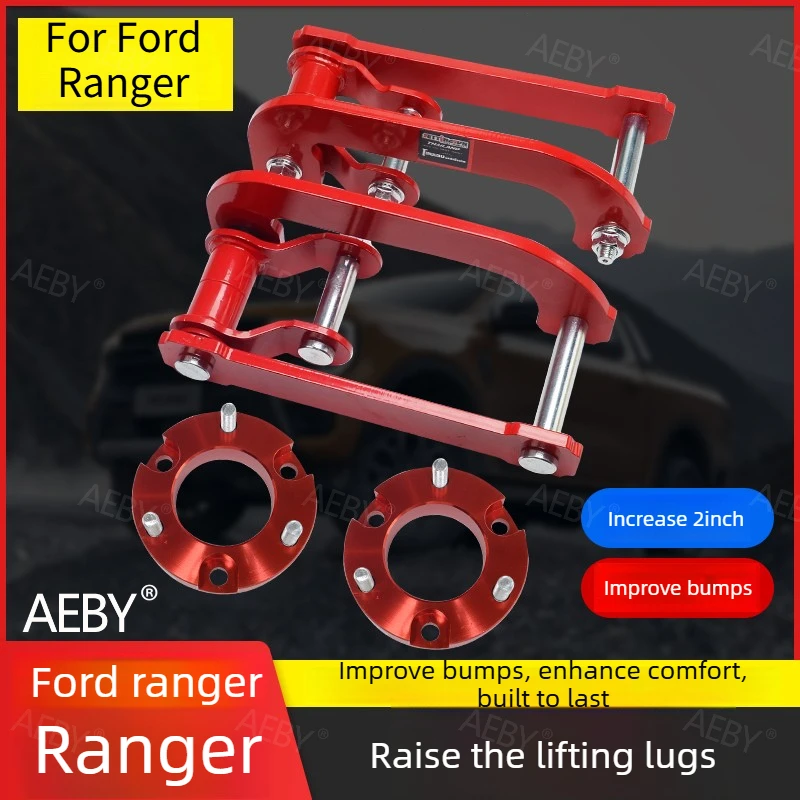 

For Ford Ranger 2022-2026 Raise the cushion block steel plate and raise the lifting ear,Lift accessories,steel,suspension