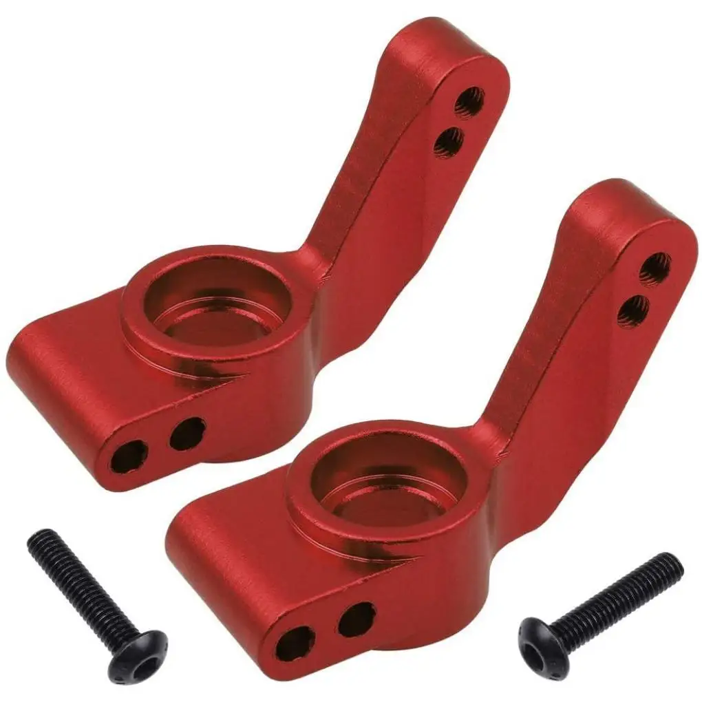 RCGOFOLLOW 1/10 Aluminum Alloy Wear Resistant Rear Hub Carrier RC Upgrade Part Rear Hubs For SLASH 2WD RC Car Part Red