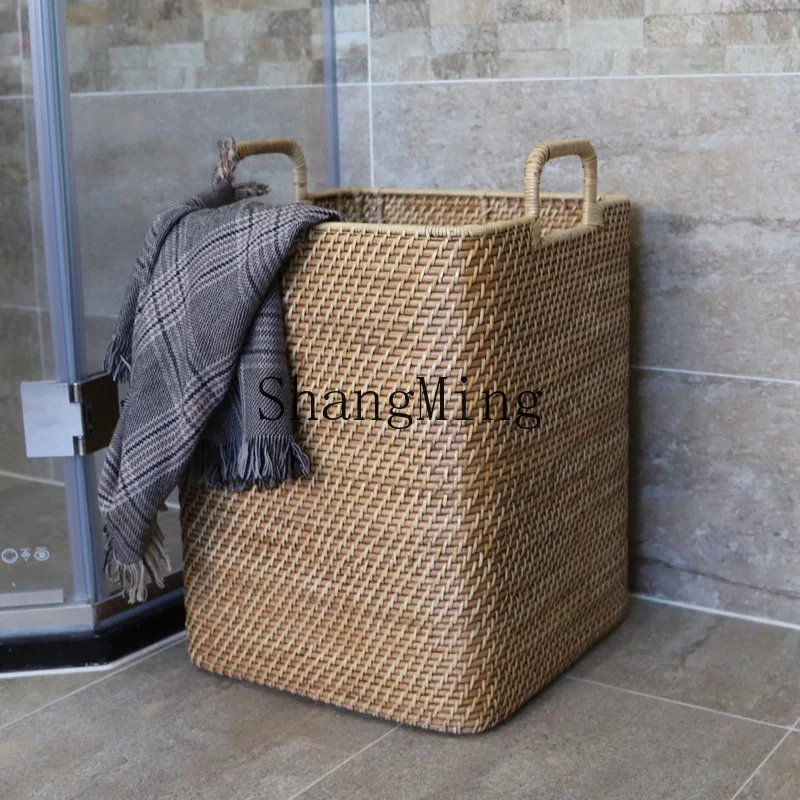 CL storage basket rattan basket dirty laundry basket laundry  simple atmosphere premium bedroom living room storage
