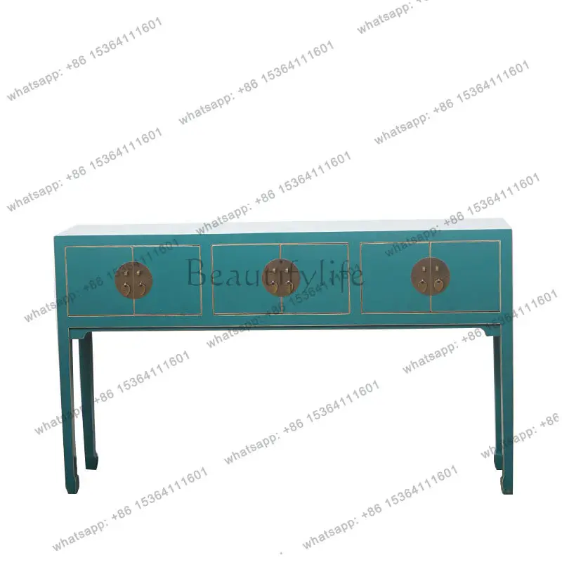 Chinese antique foyer, entrance cabinet, strip case, small apartment corridor partition table, old cabinet