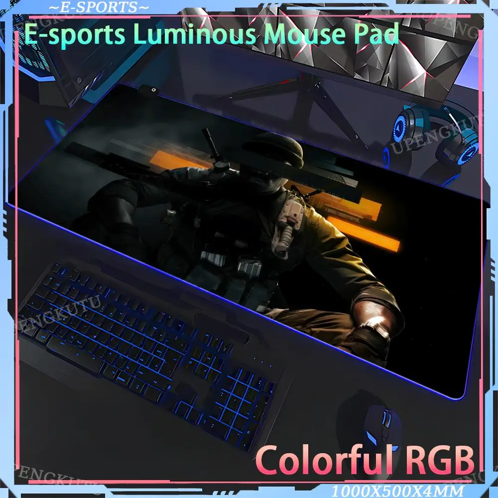 Mouse pad C_call_of_Dutys RGB Gaming computer cabinet Desktop protection pad RGB gaming mouse pad Computer desk pad