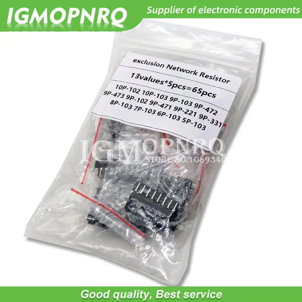 65pcs=13value*5pcs Resistor Network Array kit Assortment set 9A103 9A102 9A472 9A221 9A331 9A471 7A103 5A103 6A103 8A103 10A103