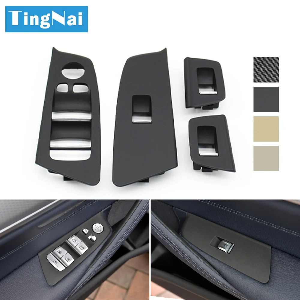 LHD Car Interior Front Rear Door Window Lift Switch Button Panel Trim Cover Replace For BMW 5 Series G30 G31 F90 525i 530i 540i