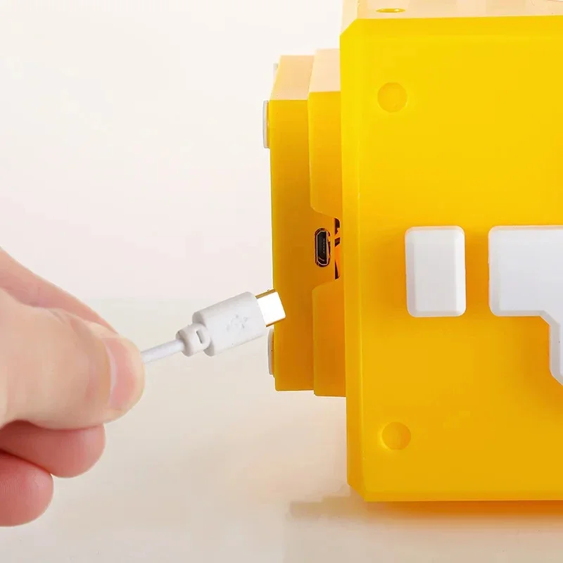 야간 조명 LED 물음표 음악이있는 야간 조명 애니메이션 주변기기 어린이 침실 머리맡 램프 USB 충전식 선물