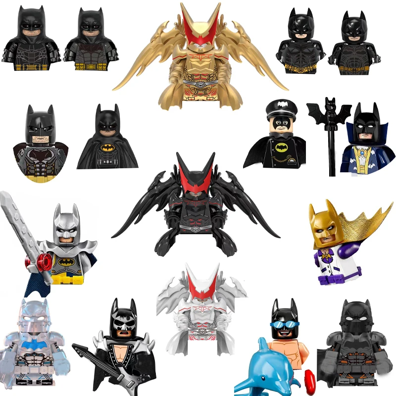 Rompecabezas de Batman de la serie Marvel Hero, juguete para niños, regalo de decoración con juguete de bloques de construcción ensamblados