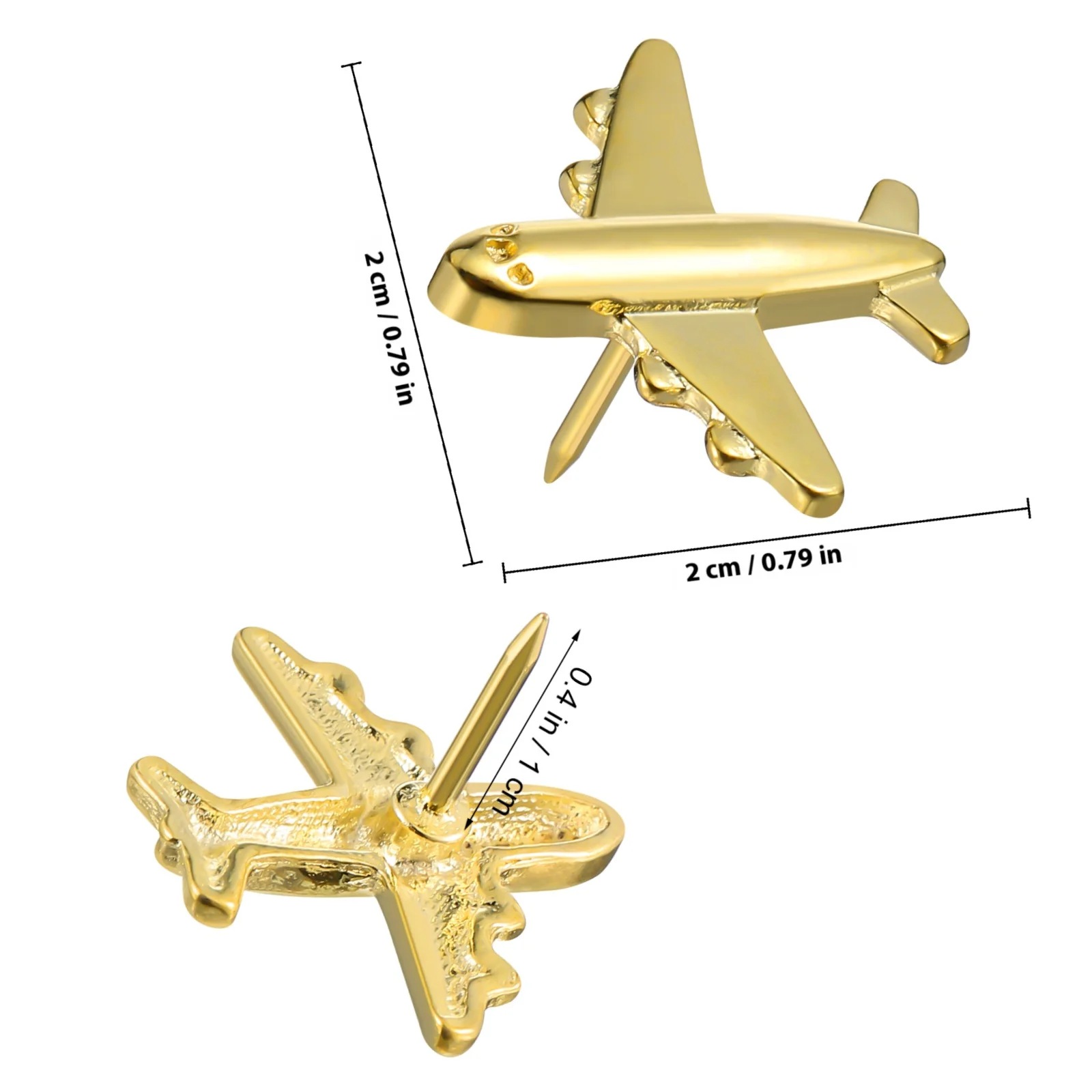 24 Stuks Metalen Vliegtuig Vormige Push Pins Stevige Punaises Voor Bulletin Board Kurk Schuim Kaarten Foto Muur Kantoor Thuis School gebruik