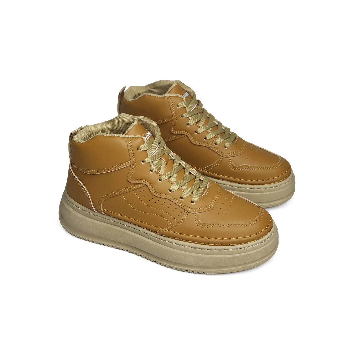 

Fashion Leather Men Casual Shoes Luxury Brand High Top Board Shoes Outdoor Platform Walking Sneakers Comfortable Man Ankle Boots