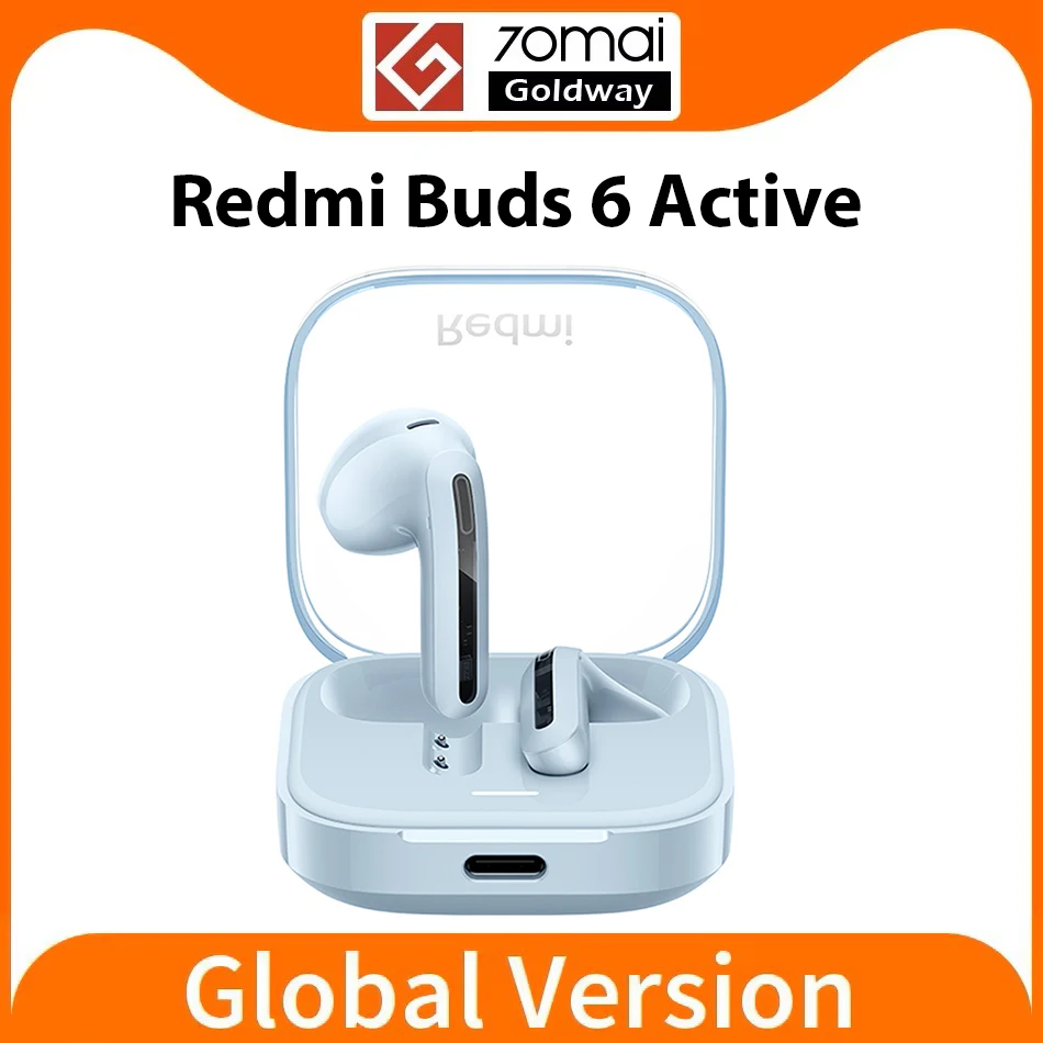 Xiaomi Redmi Buds 6 Active Global Version Headphone Noise Cancellation Bluetooth 5.4 30h Battery Life TWS Earphone Mi Headset